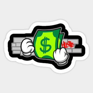 money fight Sticker